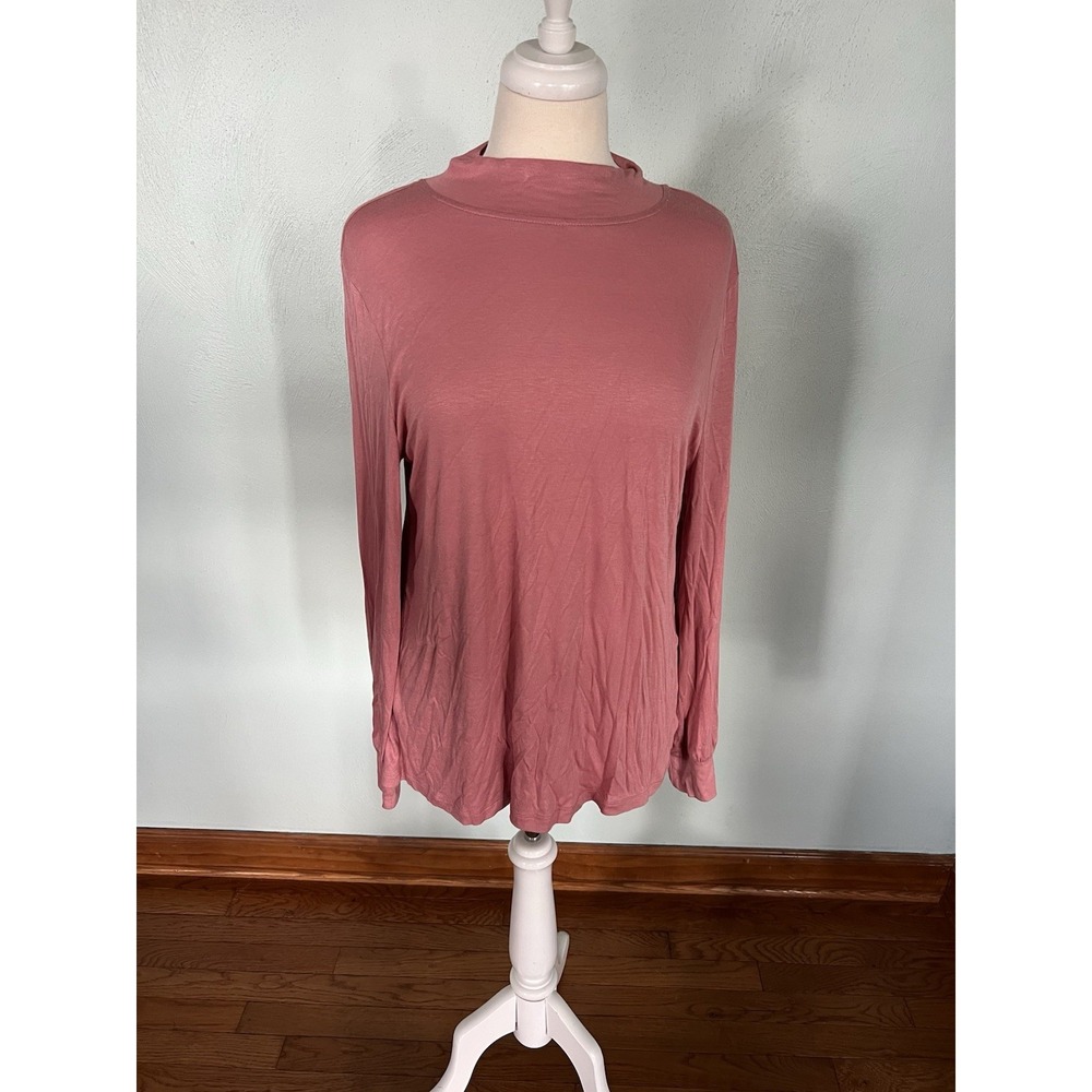 Lark & Ro Dusty Rose‎ Sweater High Neck Cowlneck Cozycore Timeless Vineyard
